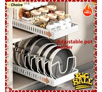 Organisateur multifonctionnel de cuisine extractible pour casseroles/poêles, support de couvercle coulissant, étagère à épices et supports de séchage de vaisselle, organisateur de tiroir 1 pièce A-Bla