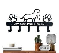 Organisateur Mural - 12,5x2cm Fer | Rangement En Fer - Support Mural Avec 5 Crochets, Conception Robuste Et Peu Encombrante | Pour Sacs Manteaux Parapluies Laisses Pour Chiens | Porte D'entrée Cuisine