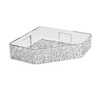 Organisateur mural autocollant pour salle de bain - Étagère d'angle triangulaire, support de douche transparent, étagère polyvalente pour cuisine, salle de bain, balcon, salon, installation simple