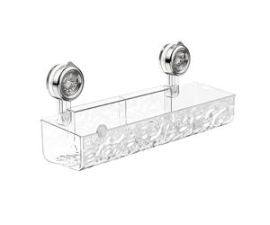 Organisateur Mural De Salle De Bain - Étagère De Douche À Ventouse | Rangement Sans Perforation | Conception Rectangulaire Robuste Installation Facile Idéal Pour Les Articles De Toilette De Sall