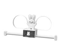 Organisateur Mural Lapin pour Accessoires Cheveux Filles, Rangement Blanc | ABS et Pp, Fixation sans Percer, pour Bandeaux et Nœuds, Stockage Centralisé, Usage Bébé