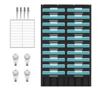 Organisateur mural pour la carte suspendue de l'espace de bureau avec 20 sujets, étagère de dossier vertical, support mural multifonctionnel, accessoires de tri durable | Sacs muraux pour déposer les