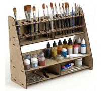 Organisateur pinceaux outils et peintures pour modélisme miniatures étagère porte outils table et mur kit découpe laser beaux-arts hobby compatible avec Vallejo Citadel Army Painter AK