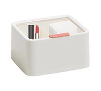 Organisateur Porte-Coton Salle De Bain | Range-Rouges À Lèvres Double Niveau Avec Couvercle - Étui Portable Pour Cotons-Tiges - Pour Comptoir Hôtel Chambre Tiroir Salle De Bain Appartement Dortoir Voy