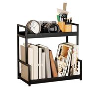 Organisateur pour étagères de bureau, étagère de comptoir de cuisine, porte-revues à double couche - présentoir multifonctionnel, présentoir de 22 x 40 cm/8,66 x 15,75 pouces pour E