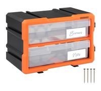 Organisateur pour outils plastique 29,5x19,5 x16cm boîtes rangement 4 compartiments tiroirs butée de fin caisse rangement atelier