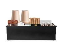 Organisateur pour thé et café,Support De Table | Boîte Portable Avec Poignée Pour Tasses Sucre Thé Téléphone Cuillères Mélangeurs Télécommande Stylo Paille