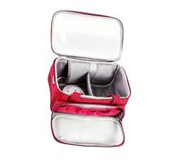 organisateur pour Toniebox, Red | Mallette à deux sections, panneaux visibles, poignée de transport, aide pour l ' emballage quotidien