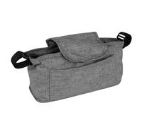 Organisateur Poussette Animal de Compagnie Gris Tissé Landau Accessoire de Voyage Crochet Détachable & Lanières Boucles Pochette Elastique Haute Capacité Multifonction Imperméable Tissue Oxford