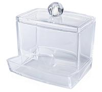 Organisateur Q-Tip en acrylique transparent avec couvercle, distributeur de cotons-tiges en acrylique
