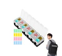 Organisateur Quotidien de Pilules - Boîtier Hebdomadaire Pour Pilules | Distributeur Détachable Contre l'Humidité pour Maison Voyage Sac Voiture Senior Enfant