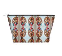 Organisateur quotidien, sac de maquillage pour graphique en forme de cœur humain, organisateur de voyage, trousse de toilette exquise, organisateur cosmétique portable, sac de papeterie, Noir , Taille