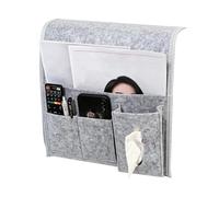 Organisateur Rangement Chevet Support Étagère Télécommande Téléphone En | Avec Compartiments Poche Lit Dortoir Pour Adolescentes Étudiantes Tablette Dortoir Chambre Gris