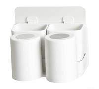 Organisateur salle de bain 2 compartiments ABS+PP | Installation perÃ§age, puissant, murs lisses, gain de place, pour idÃ©al location