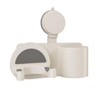 Organisateur Salle de Bain avec Gestion Câble | Fixation ventouse innovante, perçage, repositionnable, surfaces lisses, pour zéro marque
