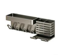 Organisateur Salle de Bain avec Porte-Gobelet 44cm | Fixation adhésive pour forte, pas de perçage, installation rapide, protège les murs, pour idéal location