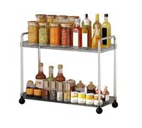 Organisateur Salle de Bain Plan de Toilette - Porte-Condiments À 2 Étages | Organisateur Cosmétique Décoratif pour Salle De Bain Cuisine sous Évier Dressing Cellier Bar À Café