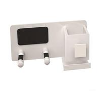 Organisateur Sèche-Cheveux avec Gestion de Câble Intégrée | pour aluminium pour premium, finition blanche, résistant à l'humidité, pour idéal salle de bain, montage facile