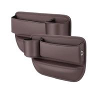 Organisateur Siège D'auto pour Toyota Landcruiser J15 2009-2018 2019 2020 2021 2022 2023 2024 2025 2026, Cuir Stockage D'écart de Siège de Voiture Accessoire Interieur,D-Brown