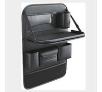 Organisateur Siege Voiture pour Renault Clio V Life/Zen/Intens/R.S. Line | Tablette pliable rigide,cuir PU impermeable,multipoches rangement dossier,sangles ajustables stables,entretien simple