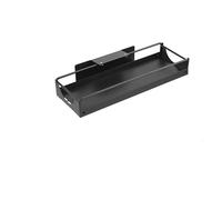 Organisateur Sous Évier Coulissant - Rangement Métallique Ajustable pour Cuisine et Salle de Bain, Gain de Place pour Bouteilles, Épices, Produits de Nettoyage, Noir