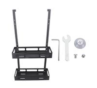 Organisateur suspendu de salle de bain Black Sabing Saving Ironie étanche de douche multifonctionnelle de rangement de rangement de rangement pour les produits de bain (Modèle B double couche)
