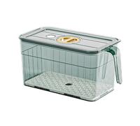 Organisateur transparent - Boîte de rangement empilable pour fruits et légumes | Conteneurs ventilés avec base de drainage, couvercles à ajustement serré pour salade, sandwich, étagère