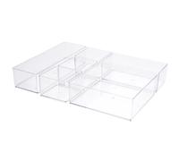 Organisateur - Transparent - Plastique - 6 Compartiments