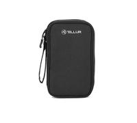 Organisateur universel de câbles de voyage et accessoires électroniques Tellur, 21 x 12,5 x 6 cm, noir