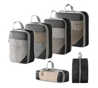 Organisateur Valise Cubes de compression for valises, accessoires voyage, organisateurs extensibles, légers Sac Vetement Voyage(Style 07)