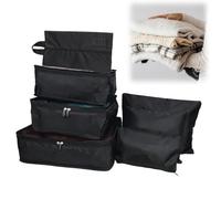 Organisateur Valise, Ensemble Organisateur de Valise 7 Pièces, Rangement Valise Organisateur, Rangement Valise, Organiseurs de Bagage Imperméable per Vêtements (Schwarz)