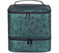 Organisateur vernis à ongles - AUCUNELY - Étui double couche portable - Vert - Rangement 2 niveaux