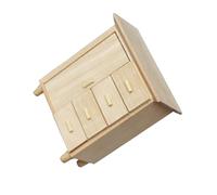 Organisateurs compacts en bois à 4 tiroirs pour maisons de poupées 1/12 pièces de meubles minuscules meubles anciens miniatures