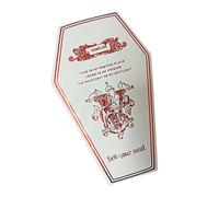 Organisateurs de bijoux compacts en forme de cercueil étanche en polyuréthane, parfaits pour les décors terrifiants, les cadeaux de mariage et d'Halloween, styles terrifiants, organiseurs de bijoux