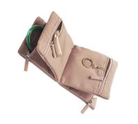Organisateurs de bijoux de voyage pour femmes, support de collier et boucles d'oreilles, sac de rangement pour voyageurs à la mode