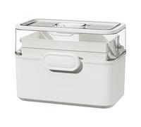 Organisateurs De Boîtes De Stockage De Médecine - Contaiteur De Pilule Transparent À 1 Pack | Organisateur De L'armoire des Médicaments | Outils De Boîtier De Médicaments Amovibles À 3 Niveaux C