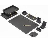 Organisateurs de bureau - Accessoires de bureau - Ensemble de tapis de bureau en cuir - Organiseur de bureau en cuir reconstitué - Accessoires de bureau - Organiseur de bureau