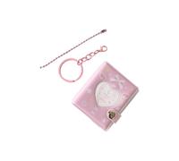 Organisateurs de cartes multi-usages en PVC pour album photo, pendentif, rangement de voyage compact pour souvenirs, souvenirs, jolis nœuds imprimés
