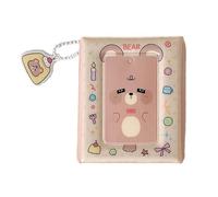 Organisateurs de cartes photo à thème animal de dessin animé, 40 pochettes en PVC, petit album photo de voyage avec breloque pour cadeau de fan, petit classeur de rangement pour cartes photo