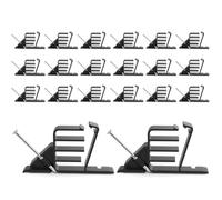 Organisateurs De Cordons En PP Solides Ensemble 20 Clips Gestion Des Câbles Supports Fils En Plastique Adaptés À Une Disposition Soignée Des Fils Chargeur Câbles Solide