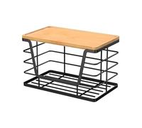 Organisateurs De Cuisine Linge De Stockage Empilable, Porte-sacs Poubelles De Cuisine, Organisateur De Couvercle En Bois 26.8x15.5x17cm / 10.55x6.1x6.69 Pouces Faciles Installer Et Utiliser / Po