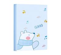 Organisateurs de documents en, Blue looking up bear 60 PAGES | Pochettes transparentes avec thème de dessin animé pour le stockage des papiers d ' examen, accessoires de travail