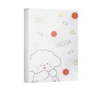 Organisateurs de documents en, White curly dog 60 PAGES | Pochettes transparentes avec thème de dessin animé pour le stockage des papiers d ' examen, accessoires de travail