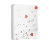 Organisateurs de documents en, White curly dog PAGE 80 | Pochettes transparentes avec thème de dessin animé pour le stockage des papiers d ' examen, accessoires de travail