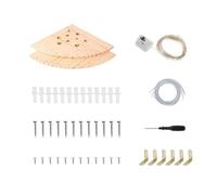 Organisateurs de jouets en peluche avec structure en bois et éclairage LED pour chambre d'enfant à suspendre au mur