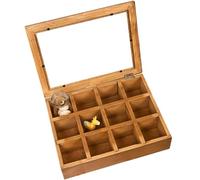 Organisateurs de maquillage 12 emplacements Boîte de rangement transparente for bijoux Boîte cadeau for bagues Présentoir à bijoux Boîte de rangement Plateau à bijoux Organisateur de bagues Étui à bij