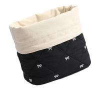 Organisateurs de maquillage de grande capacité avec un beau design de broderie fabriqués à partir de tissu doux en coton mélangé, idéal pour une utilisation en voyage, pochettes brodées