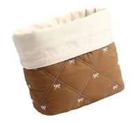 Organisateurs de maquillage de grande capacité avec un beau design de broderie fabriqués à partir de tissu doux en coton mélangé, idéal pour une utilisation en voyage, pochettes brodées