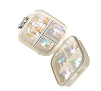 Organisateurs de médicaments faciles d'accès avec compartiments transparents, preuve de récupération rapide des pilules pour activités de plein air, double couche