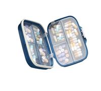 Organisateurs de médicaments faciles d'accès avec compartiments transparents, preuve de récupération rapide des pilules pour activités de plein air, double couche